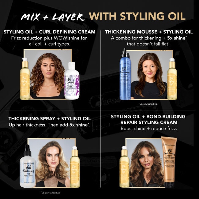 Styling Oil Lightweight Hair Oil with Heat Protectant