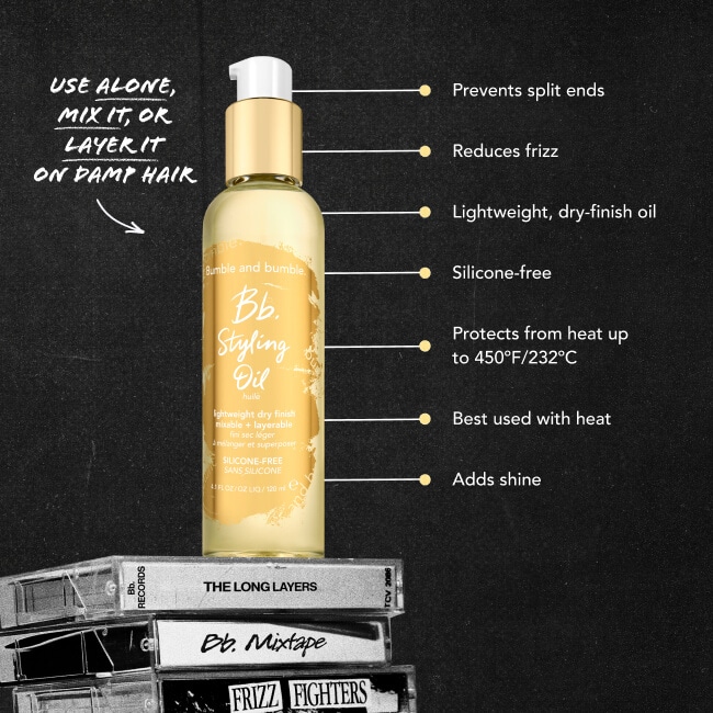 Styling Oil Lightweight Hair Oil with Heat Protectant