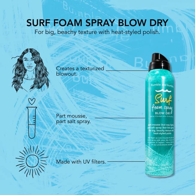 Surf Foam Spray Blow Dry